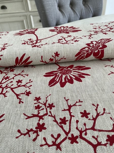 Screen Printed Organic Linen Fabric